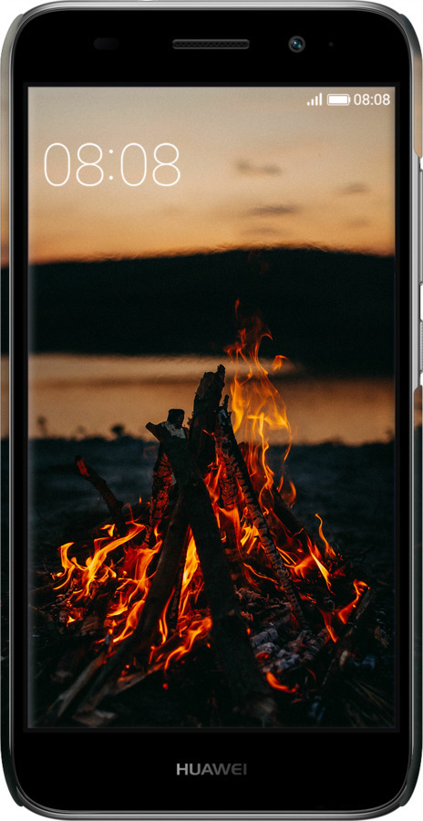 3D пластиковий матовий чехол Вогонь для Huawei Y3 2017 - 6021m-991 изображение 