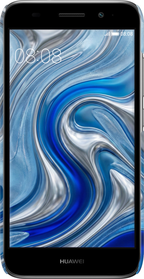 3D пластиковый матовый чехол Liquid Chrome для Huawei Y3 2017 - 6781m-991 изображение 