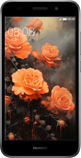 2D пластиковый чехол Оранжевые розы для Huawei Y3 2017 - 5944t-991 изображение 