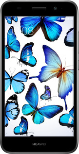2D пластиковый чехол Бабочки для Huawei Y3 2017 - 6023t-991 изображение 