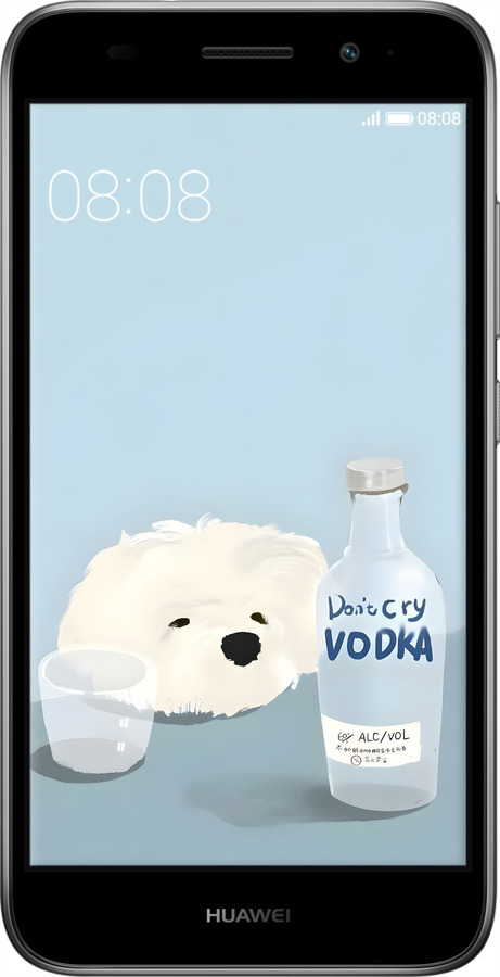 2D пластиковый чехол Пес водка для Huawei Y3 2017 - 6368t-991 изображение 