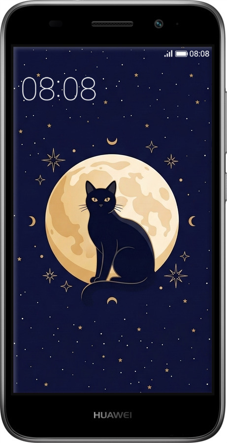 Силиконовый чехол Cute Cat Celestial/Witchy для Huawei Y3 2017 - 6787u-991 изображение 