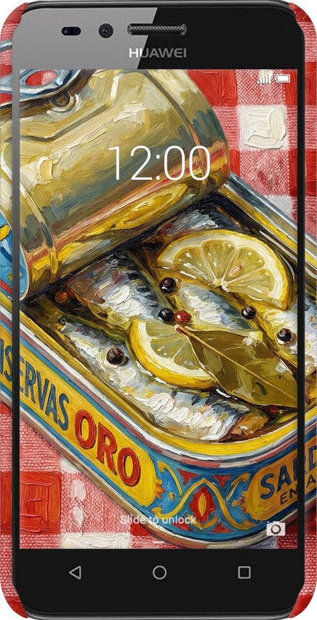 3D пластиковый матовый чехол Vintage Sardine Tin Phone для Huawei Y3II / Y3 2 - 6772m-495 изображение 