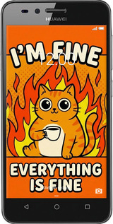 2D пластиковий чехол Funny Cat для Huawei Y3II / Y3 2 - 6786t-495 изображение 