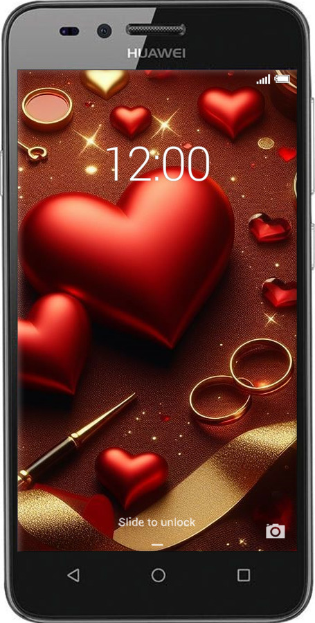 Силиконовый чехол Сердечки v3 для Huawei Y3II / Y3 2 - 5833u-495 изображение 