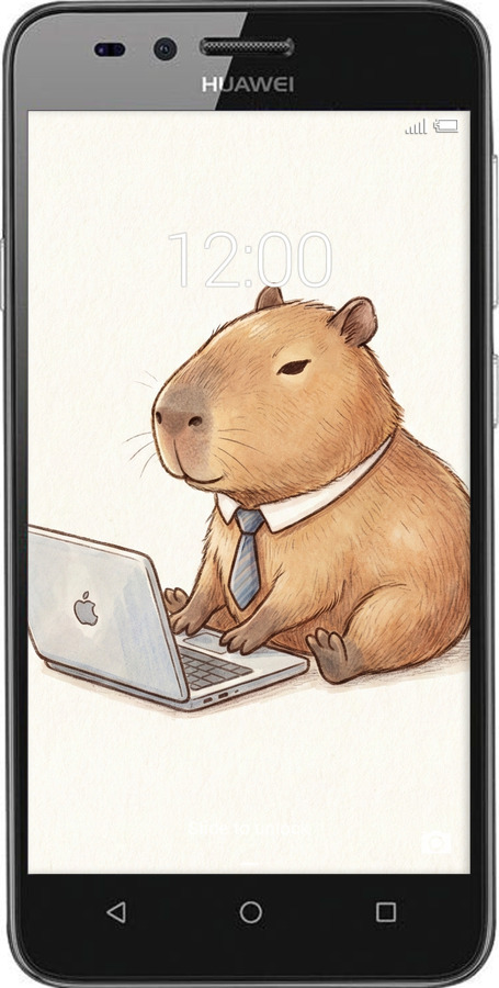 Силіконовий чехол Funny Capybara CEO Working для Huawei Y3II / Y3 2 - 6777u-495 изображение 