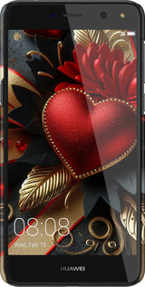 3D пластиковый матовый чехол Сердечки v2 для Huawei Y5 2017 - 5832m-992 изображение 