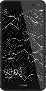 3D пластиковый матовый чехол С изображением Темных гор для Huawei Y5 2017 - 6489m-992 изображение 