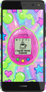 3D пластиковый матовый чехол Y2K Aesthetic Retro Pet: Годуй мене кавою для Huawei Y5 2017 - 6784m-992 изображение 