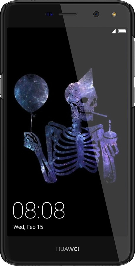 3D пластиковый матовый чехол Скелетное искусство для Huawei Y5 2017 - 6536m-992 изображение 