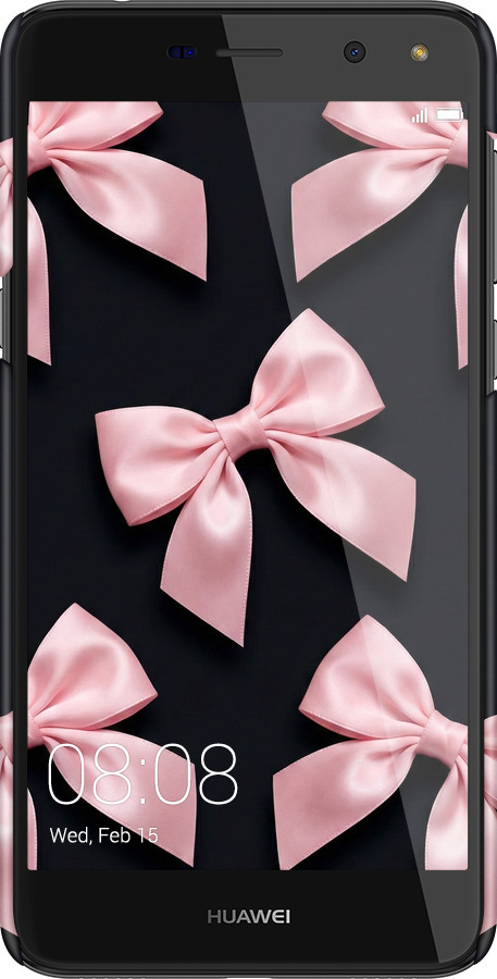 3D пластиковый матовый чехол Coquette Ribbons Dark Coquette для Huawei Y5 2017 - 6767m-992 изображение 