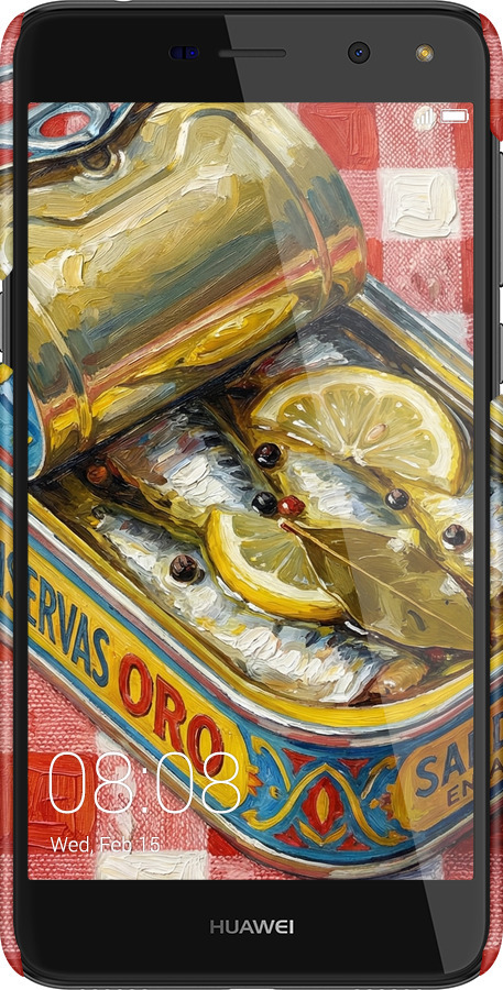 3D пластиковый матовый чехол Vintage Sardine Tin Phone для Huawei Y5 2017 - 6772m-992 изображение 