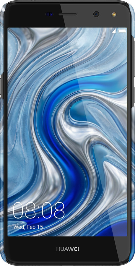 3D пластиковый матовый чехол Liquid Chrome для Huawei Y5 2017 - 6781m-992 изображение 