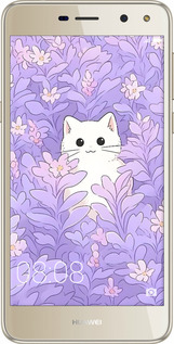 2D пластиковый чехол Котик в цветах для Huawei Y5 2017 - 6390t-992 изображение 