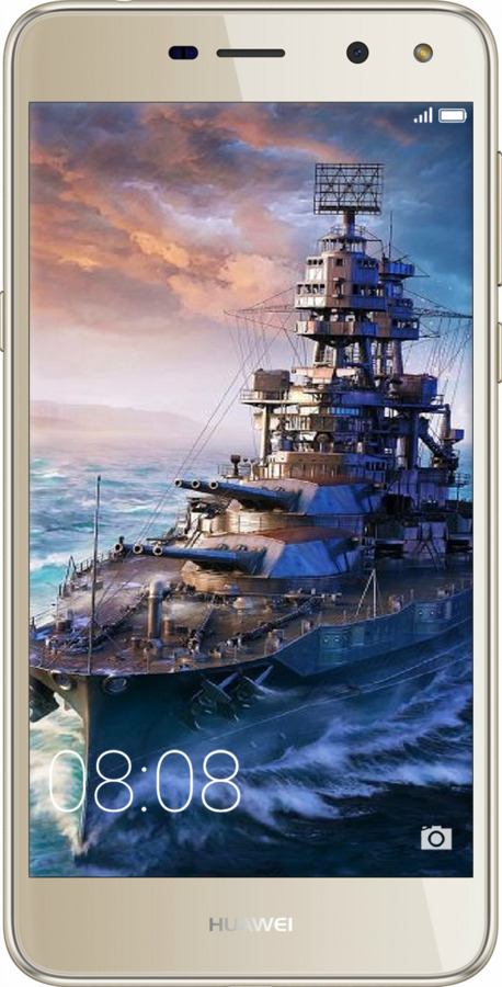 Силиконовый чехол Военный корабль, world of tanks, wargaming для Huawei Y5 2017 - 6461u-992 изображение 