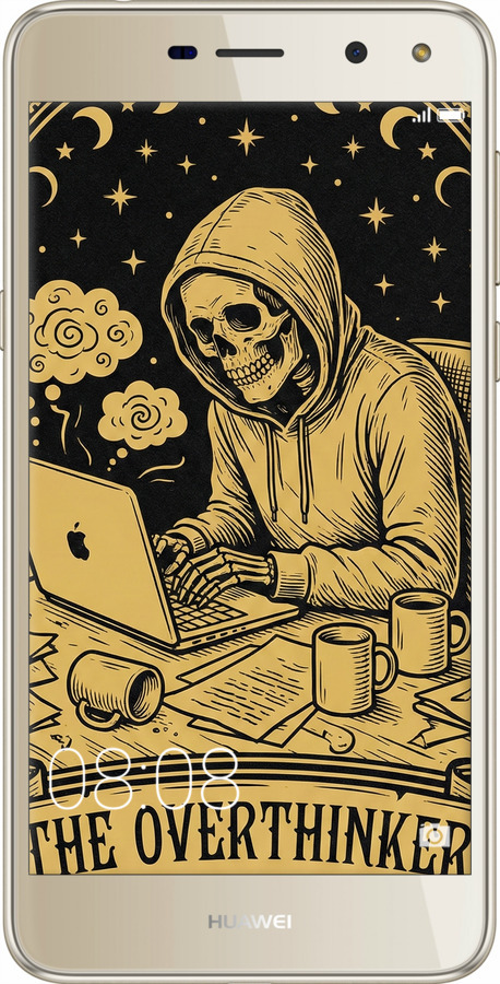 2D пластиковий чехол The Overthinker для Huawei Y5 2017 - 6774t-992 изображение 