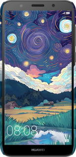 3D пластиковий матовий чехол Креативний арт для Huawei Y5 2018 - 6322m-1500 изображение 