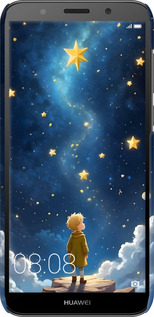 3D пластиковый матовый чехол Маленький принц для Huawei Y5 2018 - 6326m-1500 изображение 