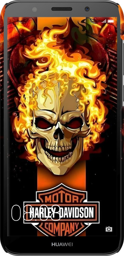 3D пластиковый матовый чехол Харлей девидсон для Huawei Honor 7A - 6370m-1805 изображение 
