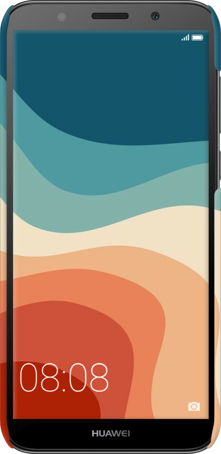 3D пластиковий матовий чехол У стилі ретро з хвилями для Huawei Y5 2018 - 6531m-1500 изображение 