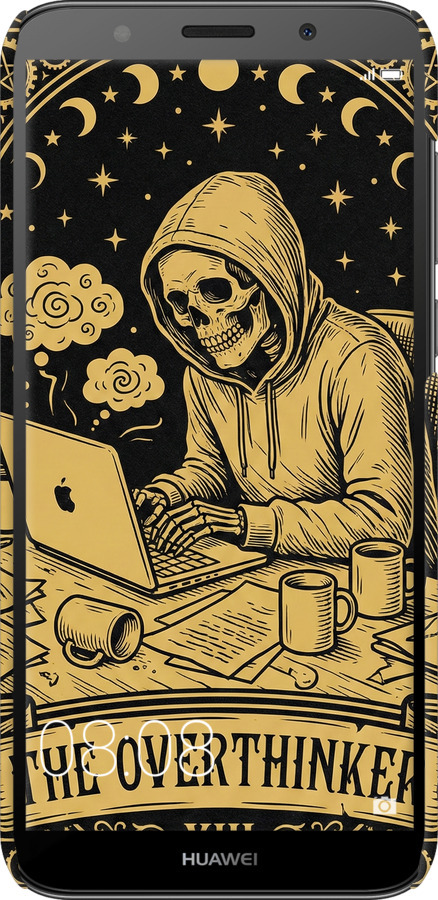 3D пластиковый матовый чехол The Overthinker для Huawei Y5 2018 - 6774m-1500 изображение 