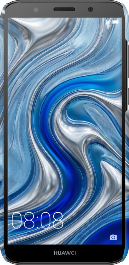 3D пластиковый матовый чехол Liquid Chrome для Huawei Y5 2018 - 6781m-1500 изображение 