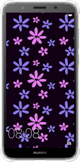 Силикон с усиленными углами чехол с  цветами для Huawei Y5 2018 - 6258sp-1500 изображение 