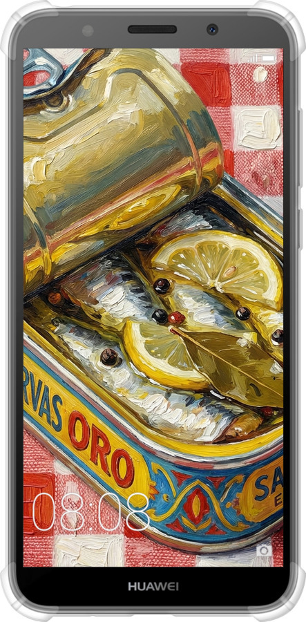 Силіконовий протиударний с посиленими кутами чехол Vintage Sardine Tin Phone для Huawei Y5 2018 - 6772sp-1500 изображение 