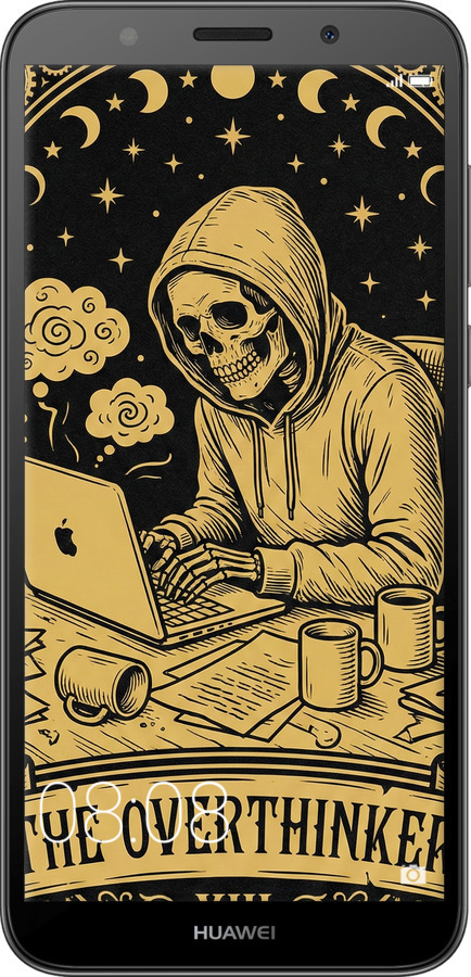 2D пластиковый чехол The Overthinker для Huawei Y5 2018 - 6774t-1500 изображение 