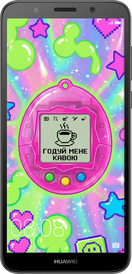 2D пластиковый чехол Y2K Aesthetic Retro Pet: Годуй мене кавою для Huawei Y5 2018 - 6784t-1500 изображение 