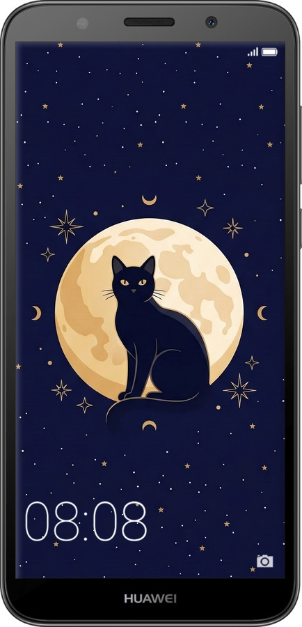 2D пластиковый чехол Cute Cat Celestial/Witchy для Huawei Y5 2018 - 6787t-1500 изображение 