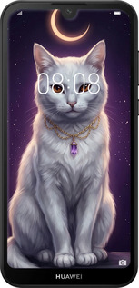 TPU чехол Mystic White Cat Gothic Dark Purple Gold для Huawei Y5 2019 - 6805b-1695 изображение 