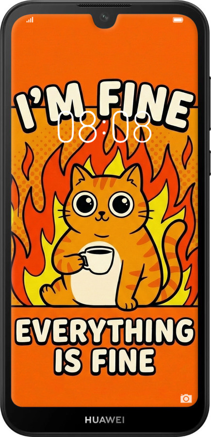 TPU чехол Funny Cat для Huawei Y5 2019 - 6786b-1695 изображение 