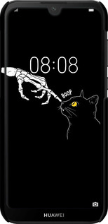 3D пластиковый матовый чехол Кошка для Huawei Y5 2019 - 6505m-1695 изображение 