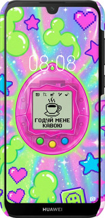 3D пластиковый матовый чехол Y2K Aesthetic Retro Pet: Годуй мене кавою для Huawei Y5 2019 - 6784m-1695 изображение 