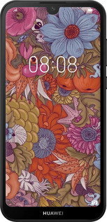 2D пластиковий чехол Абстрактні  квіти для Huawei Y5 2019 - 6526t-1695 изображение 