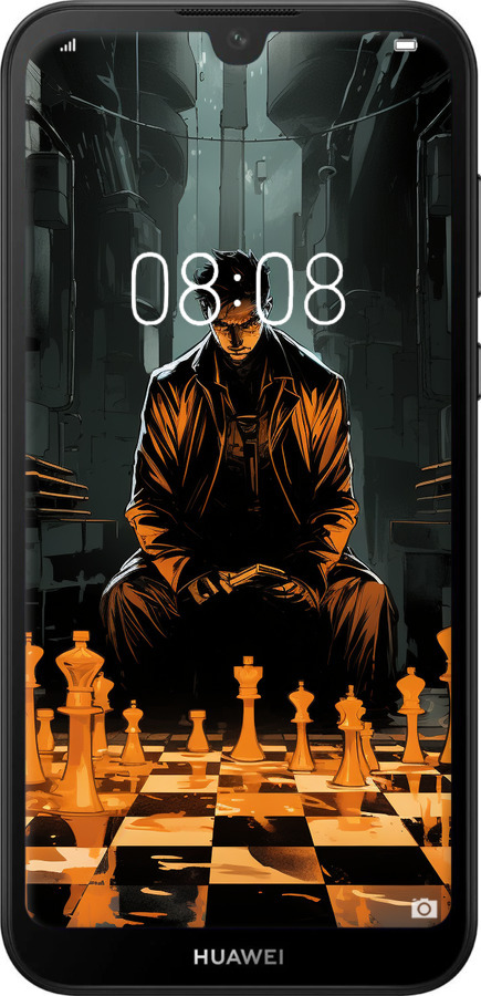 Силиконовый чехол Шахматы для Huawei Y5 2019 - 5951u-1695 изображение 