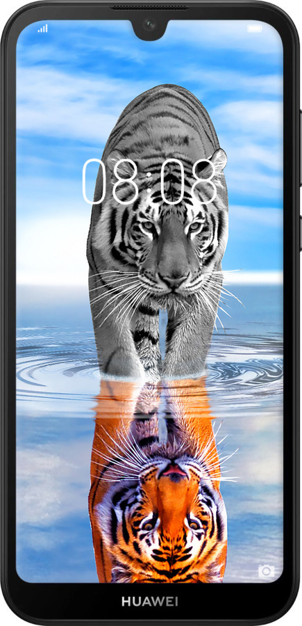 Силиконовый чехол Тигр для Huawei Y5 2019 - 6016u-1695 изображение 