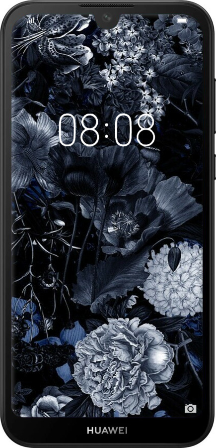 Силиконовый чехол Абстрактный цветочный рисунок в синих тонах для Huawei Y5 2019 - 6539u-1695 изображение 