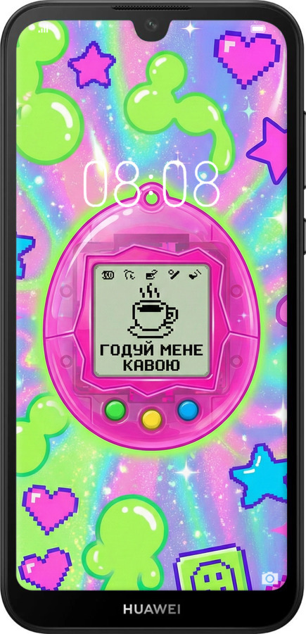 Силиконовый чехол Y2K Aesthetic Retro Pet: Годуй мене кавою для Huawei Y5 2019 - 6784u-1695 изображение 