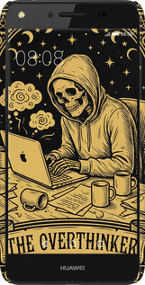 3D пластиковий матовий чехол The Overthinker для Huawei Y5 II - 6774m-496 изображение 