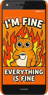 3D пластиковый матовый чехол Funny Cat для Huawei Y5 II - 6786m-496 изображение 