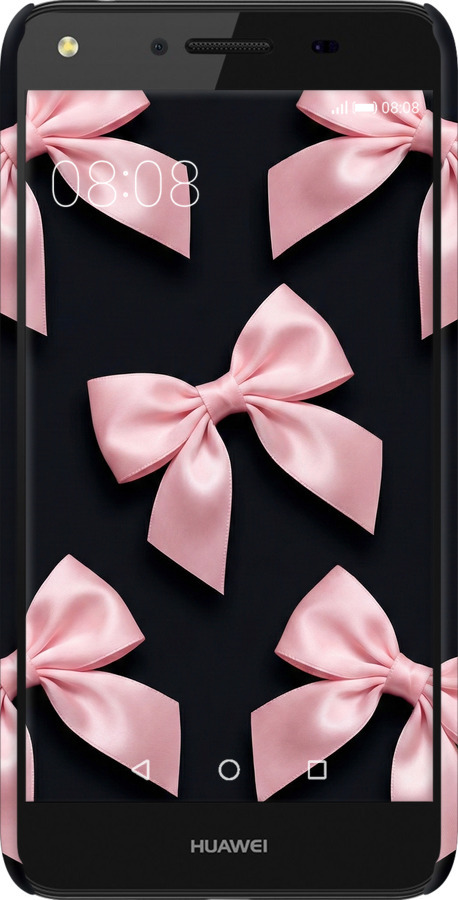 3D пластиковый матовый чехол Coquette Ribbons Dark Coquette для Huawei Y5 II - 6767m-496 изображение 