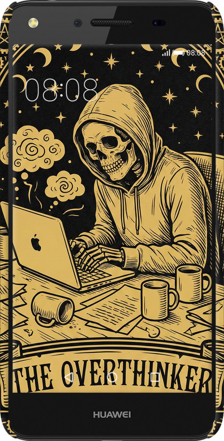 3D пластиковий матовий чехол The Overthinker для Huawei Y5 II - 6774m-496 изображение 