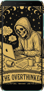 3D пластиковый матовый чехол The Overthinker для Huawei Y5p - 6774m-1936 изображение 