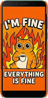 3D пластиковий матовий чехол Funny Cat для Huawei Y5p - 6786m-1936 изображение 