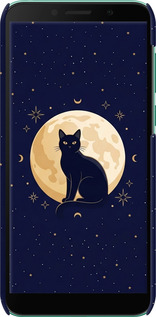 3D пластиковий матовий чехол Cute Cat Celestial/Witchy для Huawei Y5p - 6787m-1936 изображение 