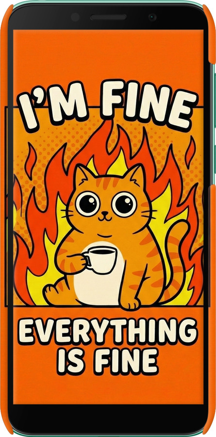 3D пластиковий матовий чехол Funny Cat для Huawei Y5p - 6786m-1936 изображение 