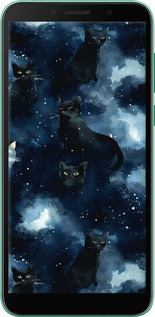 2D пластиковый чехол Изображение Кошек с тёмной акварелью для Huawei Y5p - 6521t-1936 изображение 
