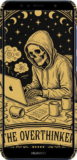 3D пластиковий матовий чехол The Overthinker для Huawei Y6 2018 - 6774m-1637 изображение 